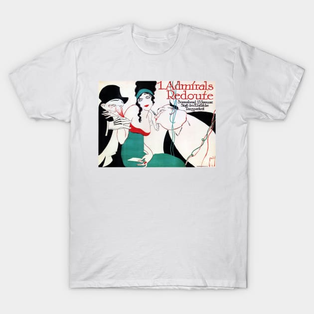 1. ADMIRALS REDOUTE by Ernst Deutsch in 1912 Vintage Social Club Pub Bar Advertisement T-Shirt by vintageposters